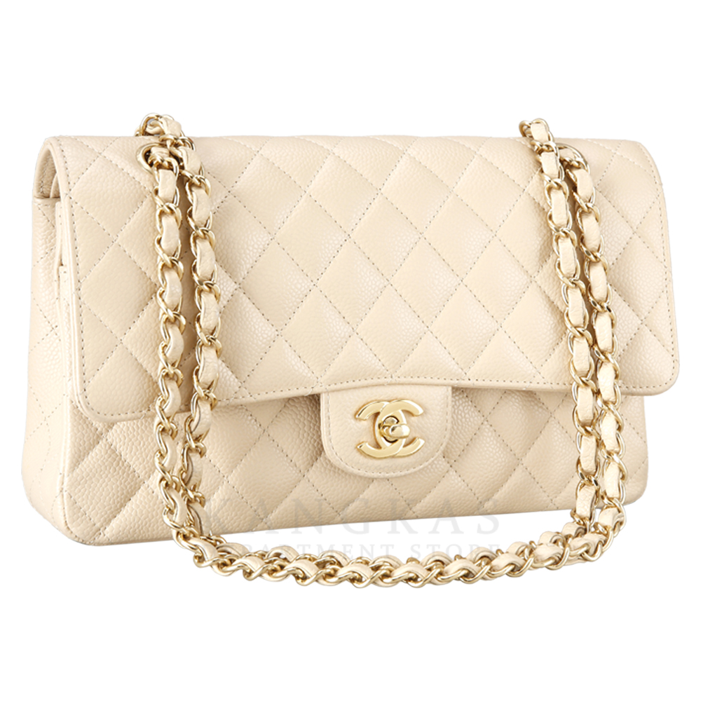 CHANEL(USED)샤넬 베이지 클래식 미듐 플랩백 @@@@@