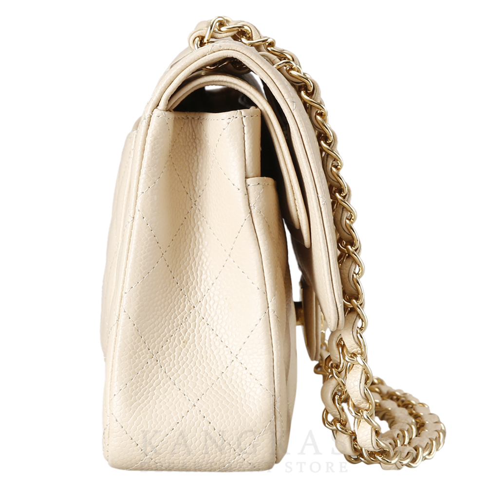 CHANEL(USED)샤넬 베이지 클래식 미듐 플랩백 @@@@@