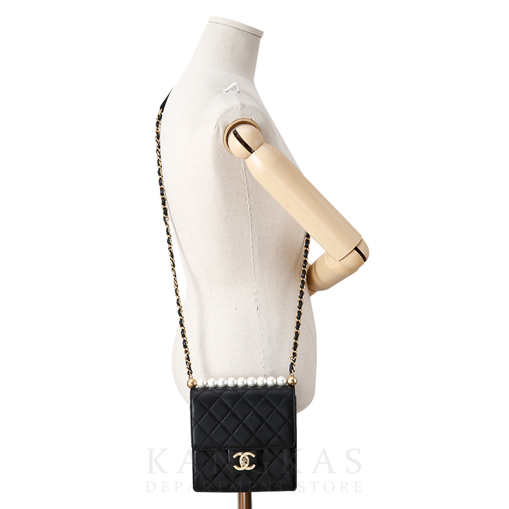 CHANEL(USED)샤넬 AS0584 시즌 진주 정사각 플랩 스퀘어백
