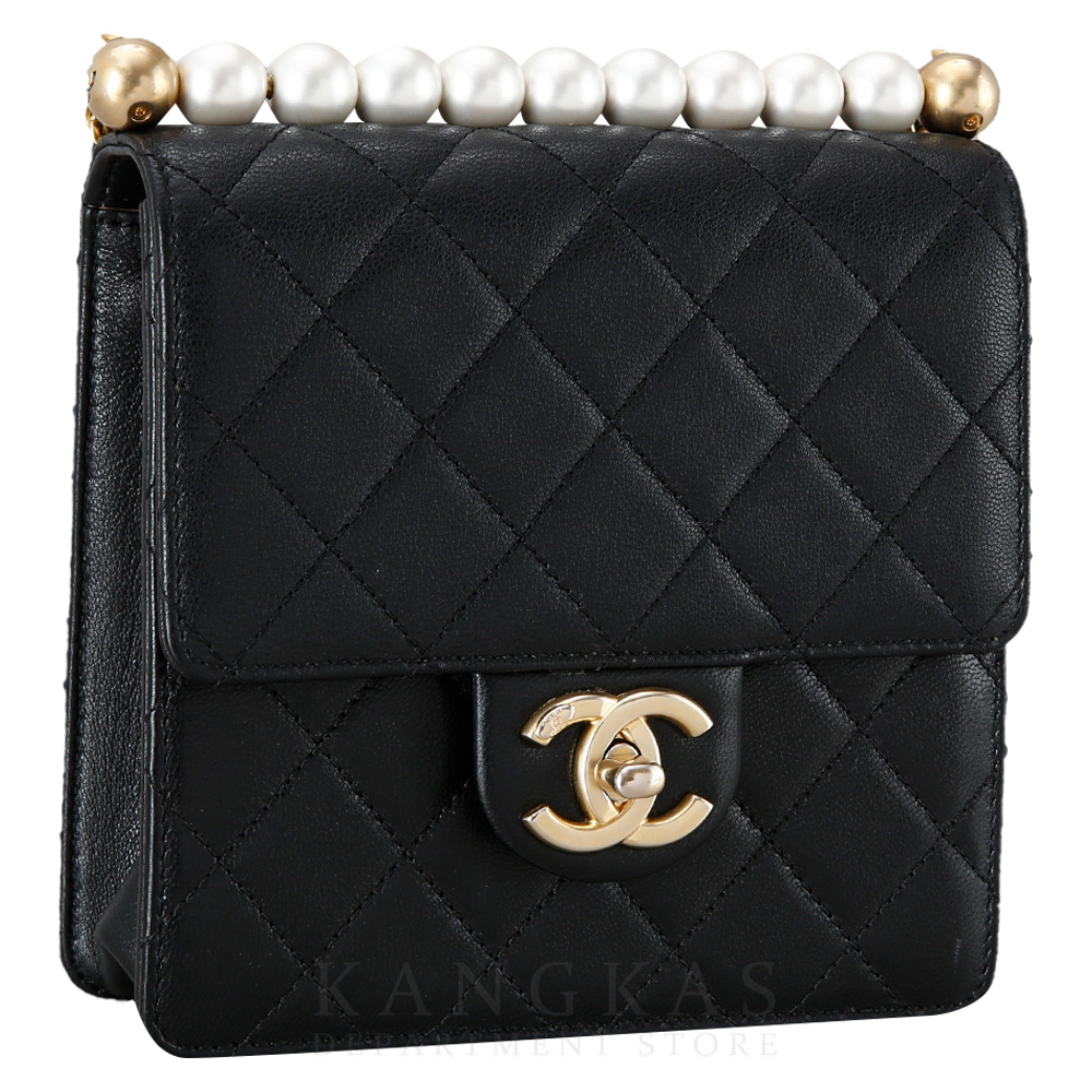 CHANEL(USED)샤넬 AS0584 시즌 진주 정사각 플랩 스퀘어백