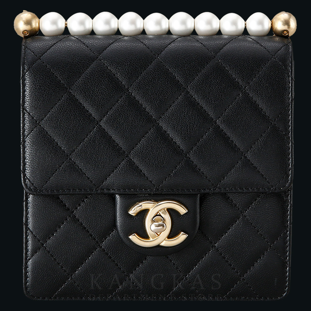 CHANEL(USED)샤넬 AS0584 시즌 진주 정사각 플랩 스퀘어백