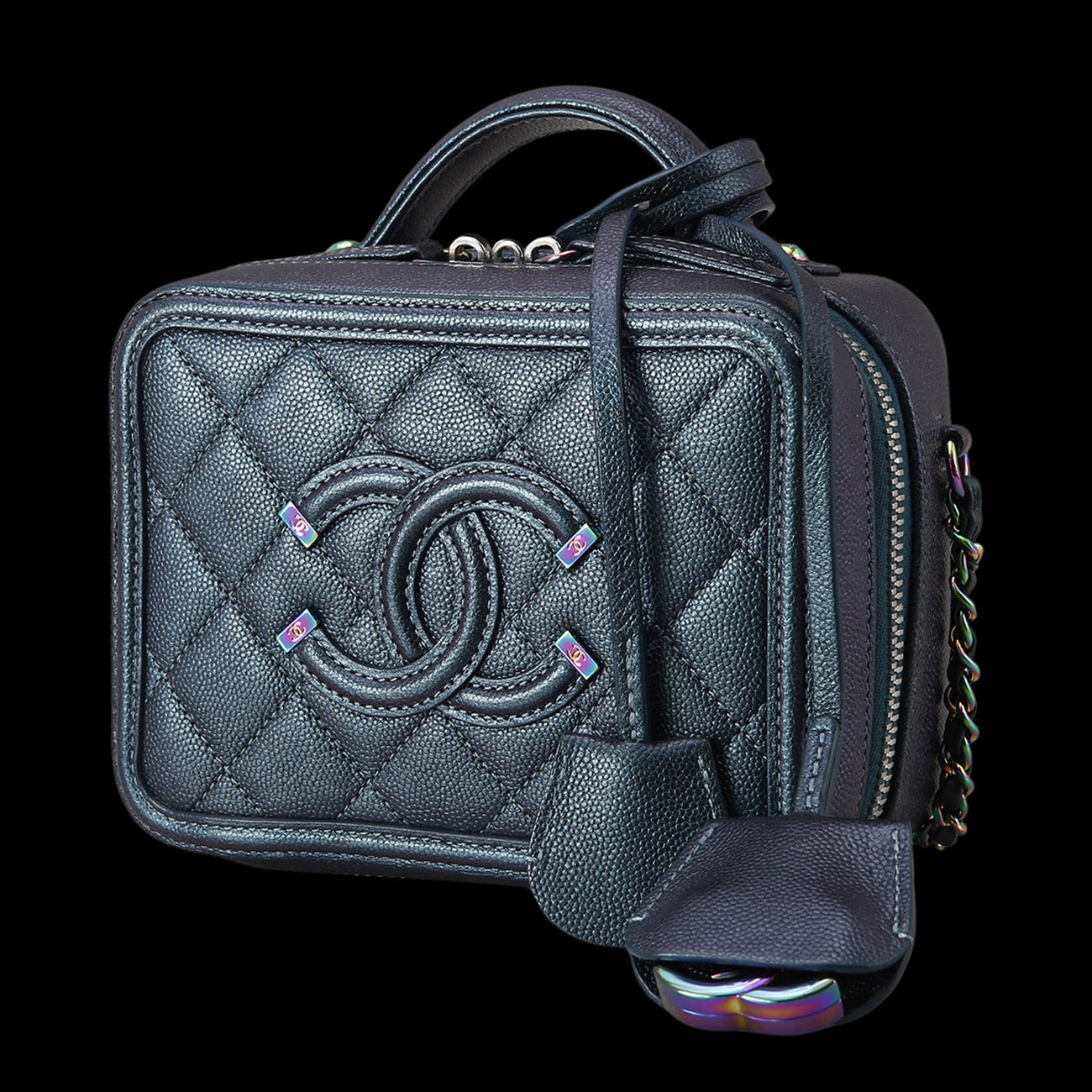 CHANEL(USED)샤넬 캐비어 코스메틱 미니 체인백