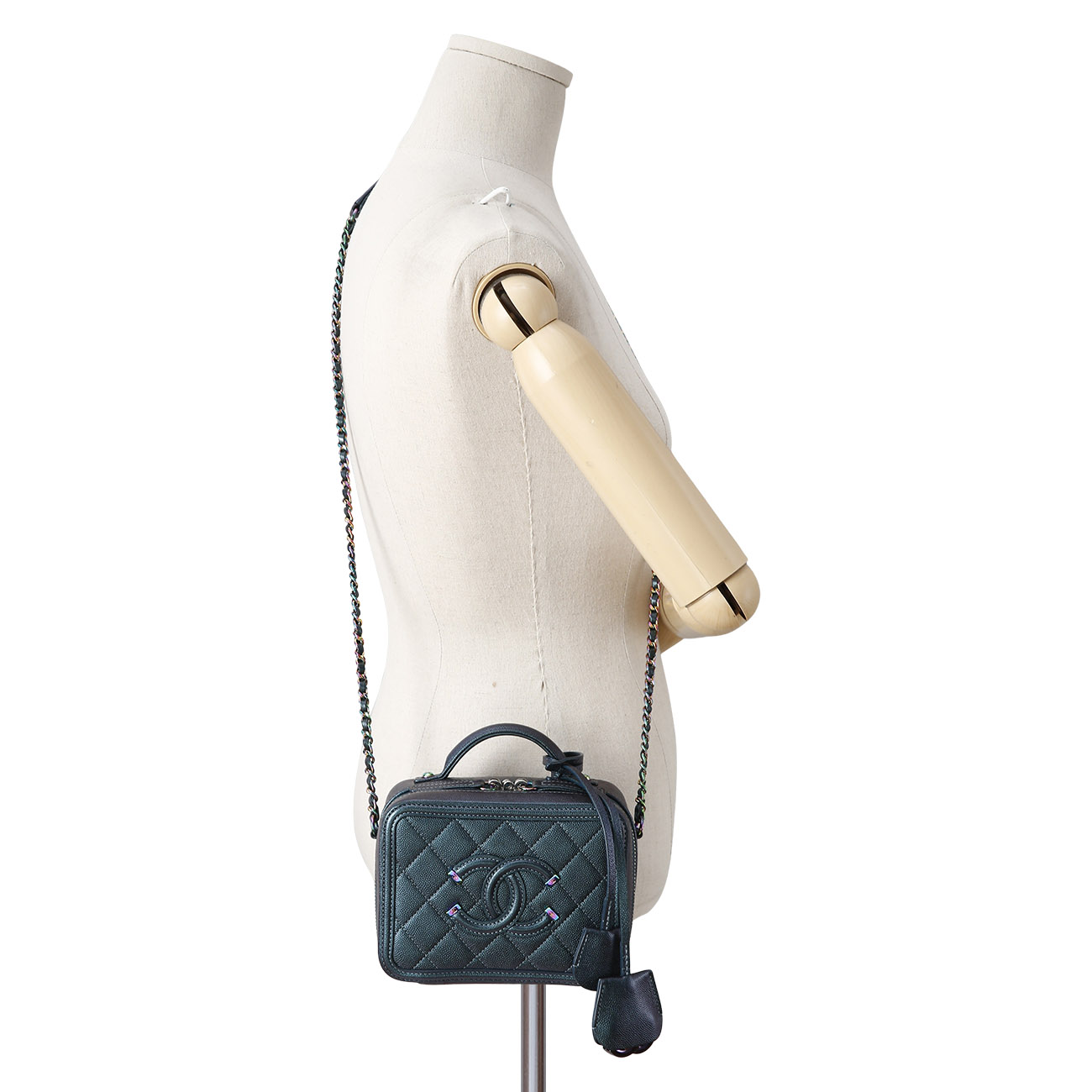 CHANEL(USED)샤넬 캐비어 코스메틱 미니 체인백
