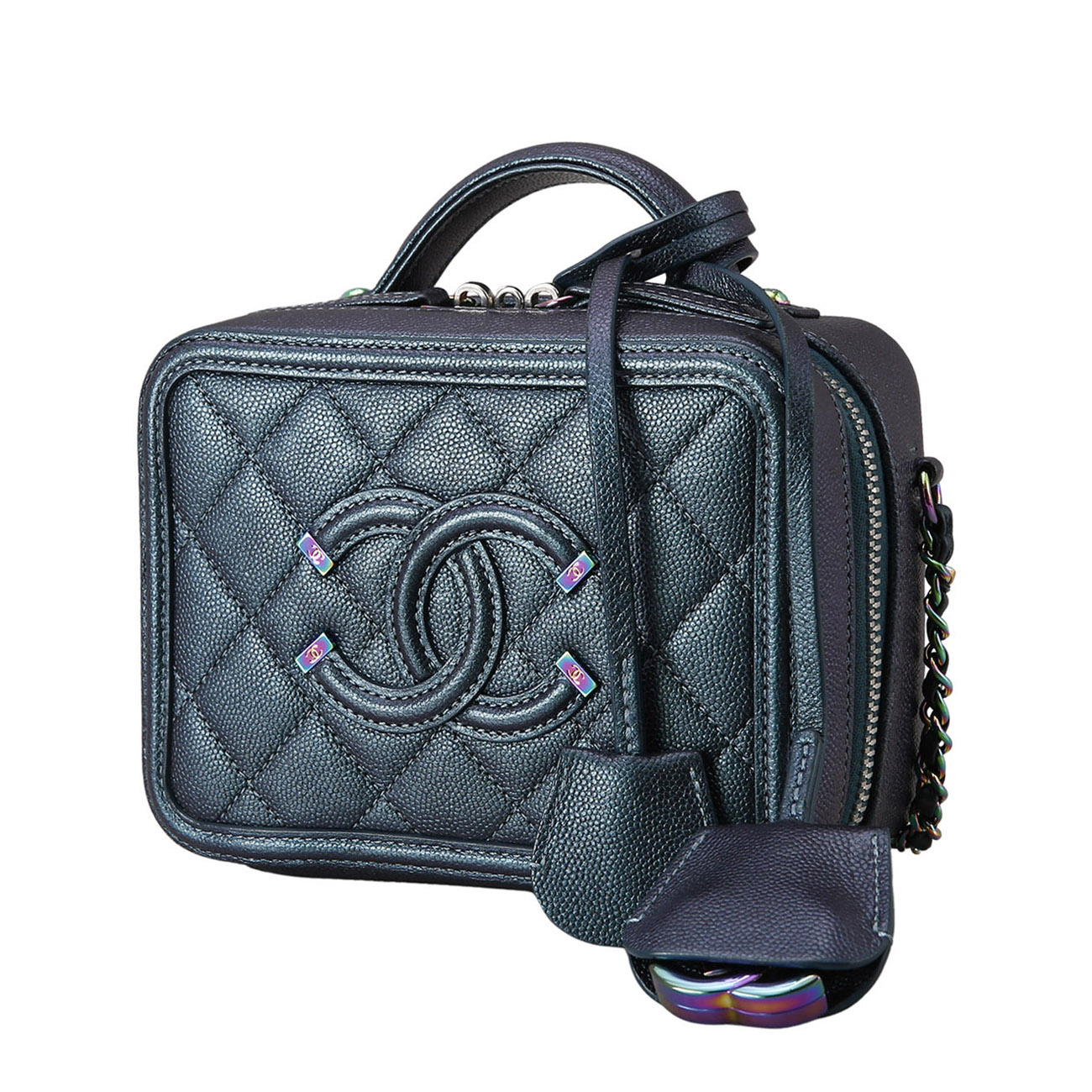 CHANEL(USED)샤넬 캐비어 코스메틱 미니 체인백
