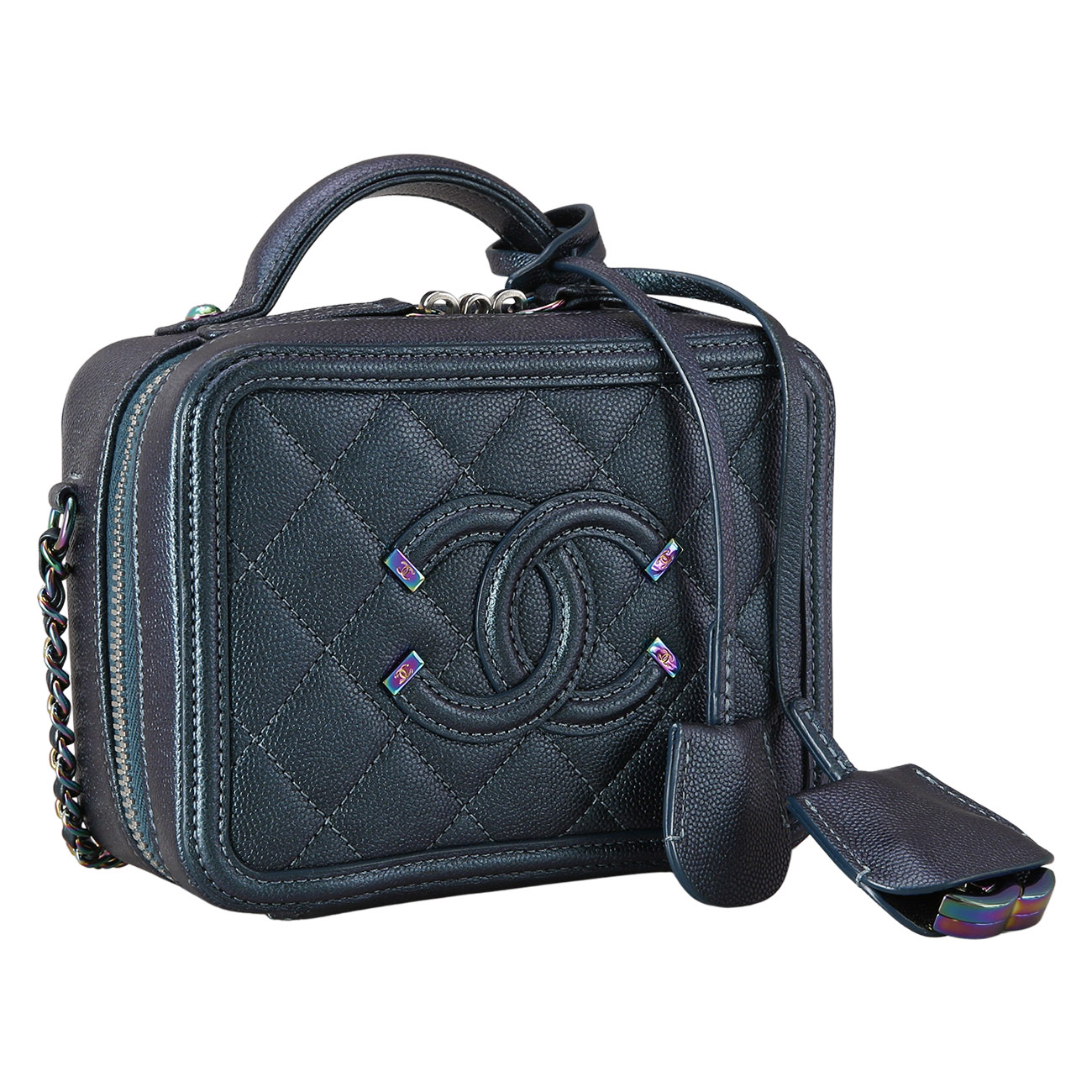 CHANEL(USED)샤넬 캐비어 코스메틱 미니 체인백