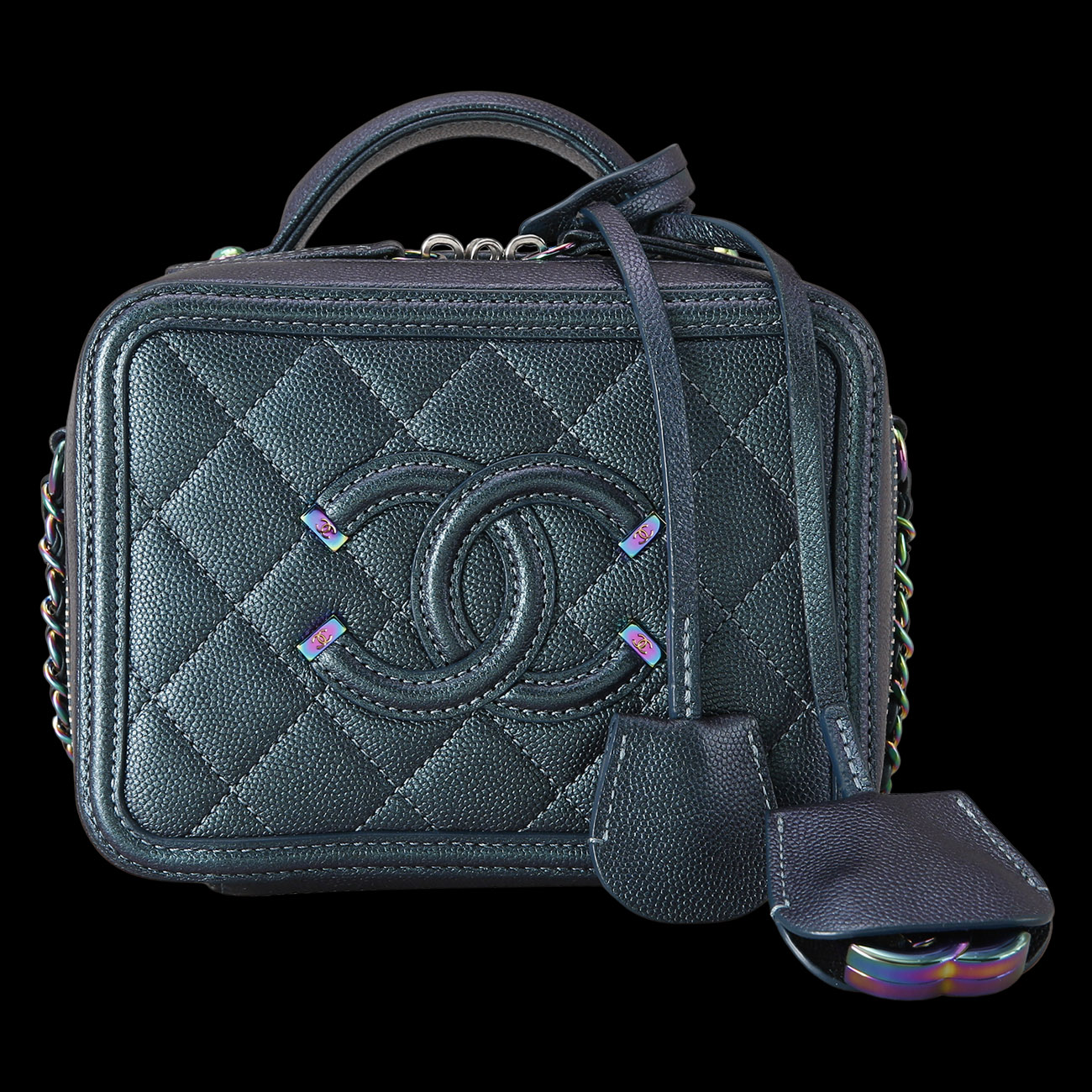 CHANEL(USED)샤넬 캐비어 코스메틱 미니 체인백