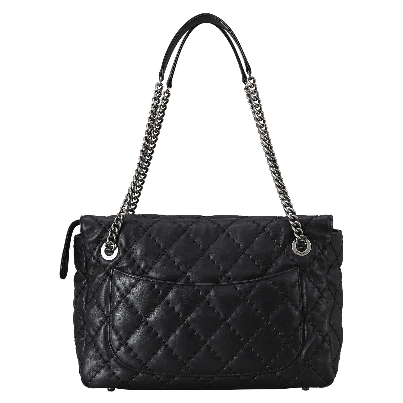 CHANEL(USED)샤넬 스티치 지퍼 플랩백