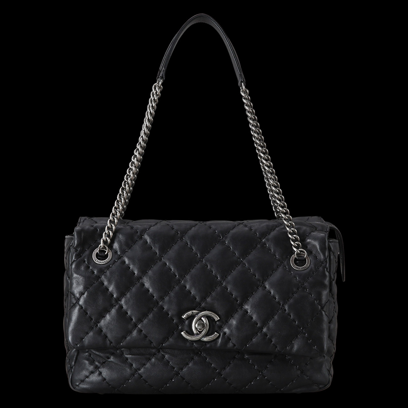 CHANEL(USED)샤넬 스티치 지퍼 플랩백