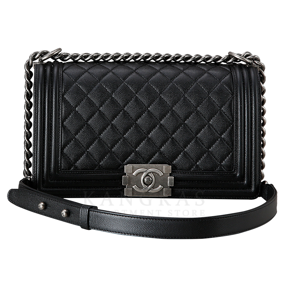 CHANEL(USED)샤넬 캐비어 보이샤넬 미듐