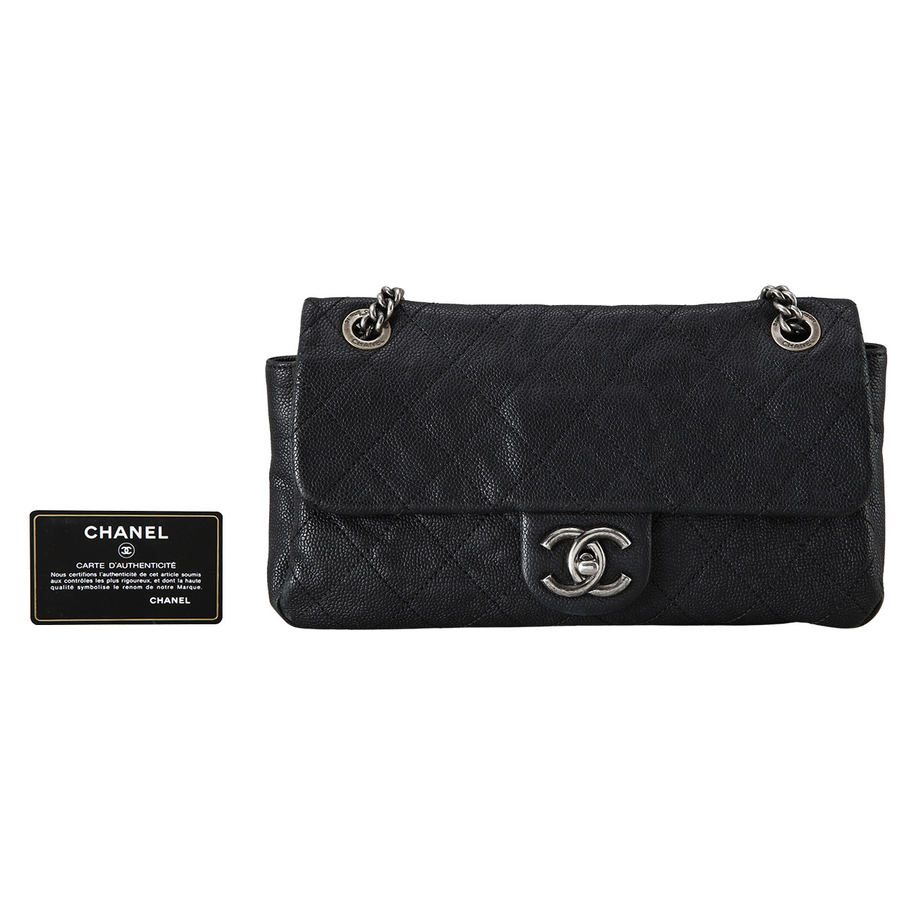 CHANEL(USED)샤넬 시즌 CC로고 플랩 체인백
