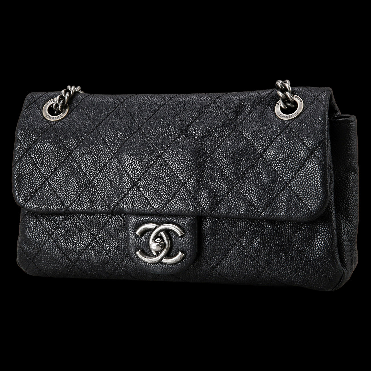 CHANEL(USED)샤넬 시즌 CC로고 플랩 체인백