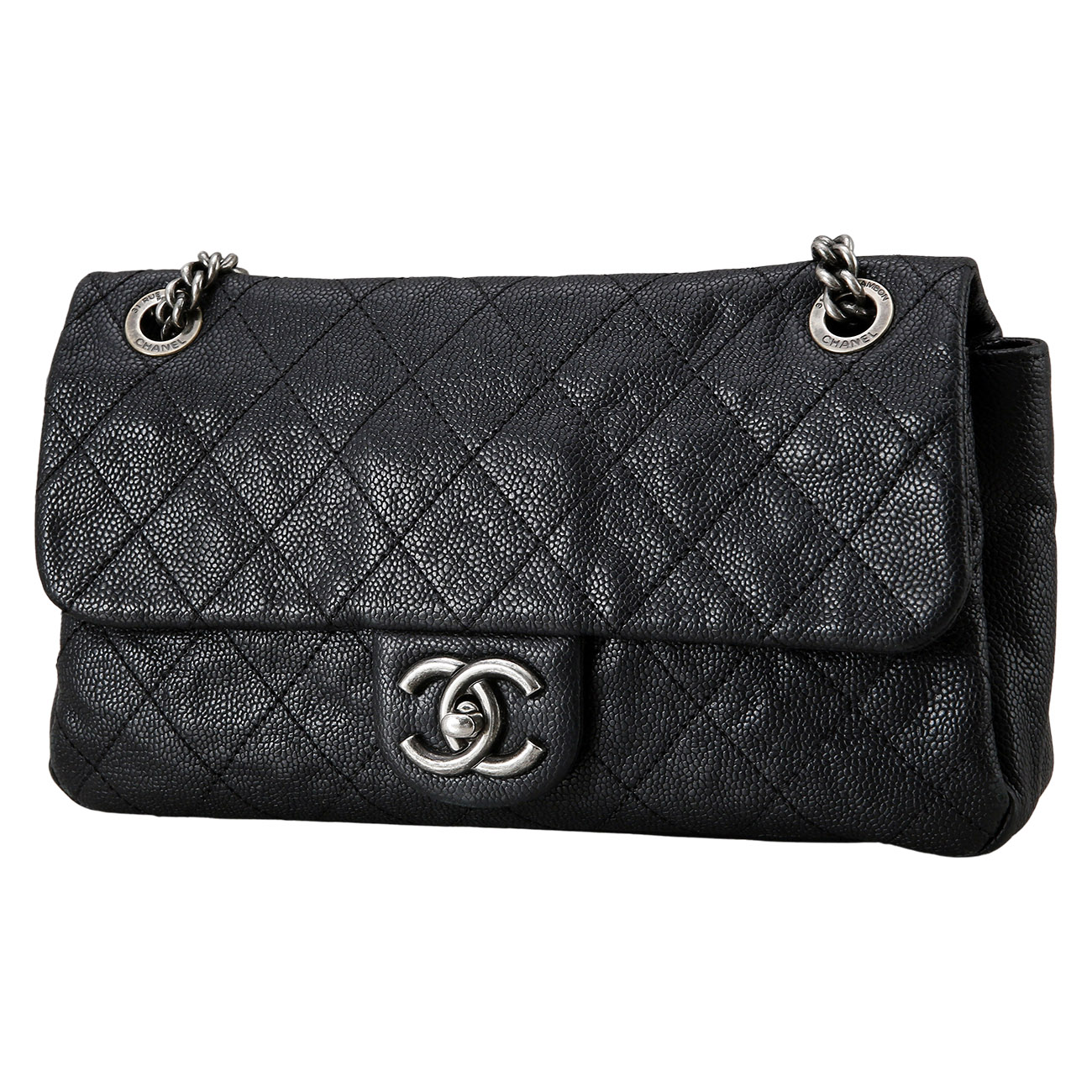 CHANEL(USED)샤넬 시즌 CC로고 플랩 체인백