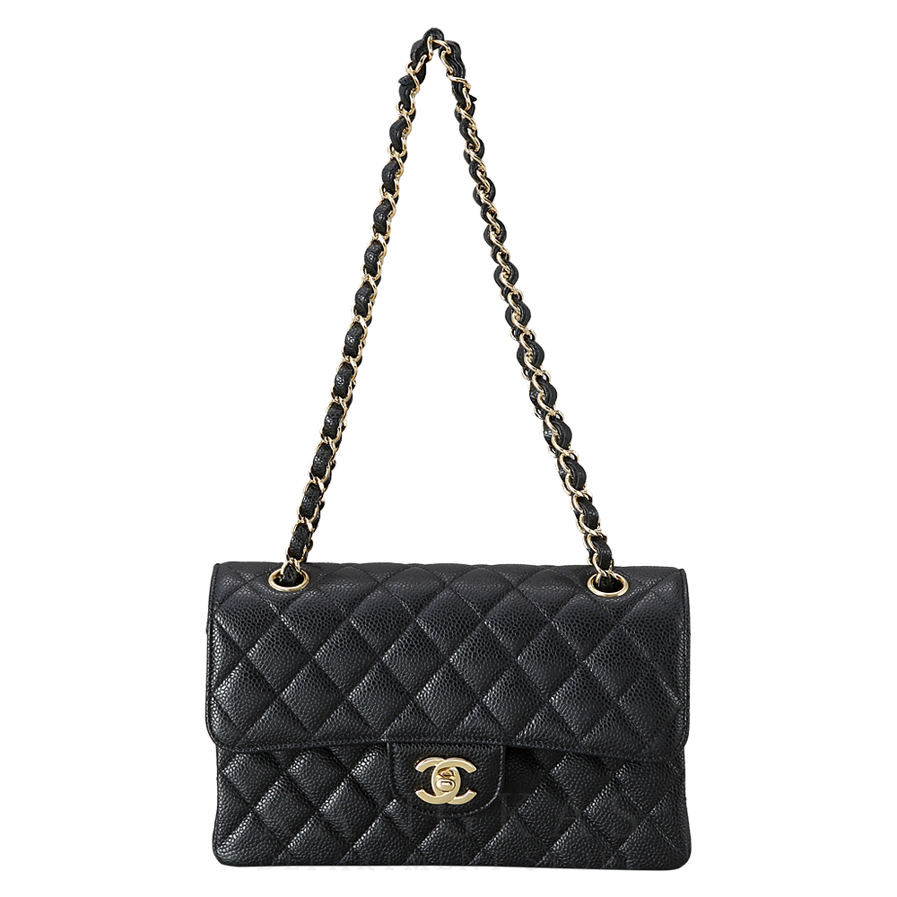 CHANEL(USED)샤넬 캐비어 클래식 스몰 플랩백 금장
