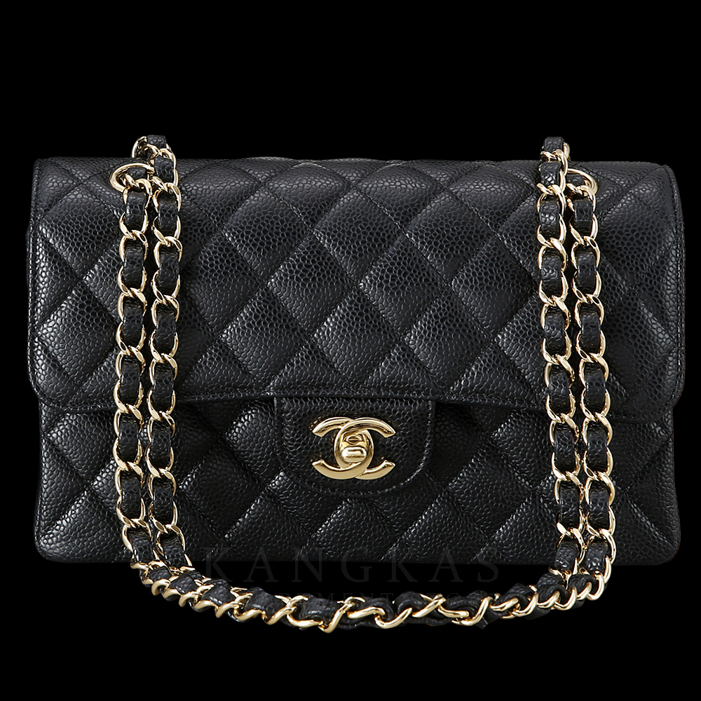 CHANEL(USED)샤넬 캐비어 클래식 스몰 플랩백 금장