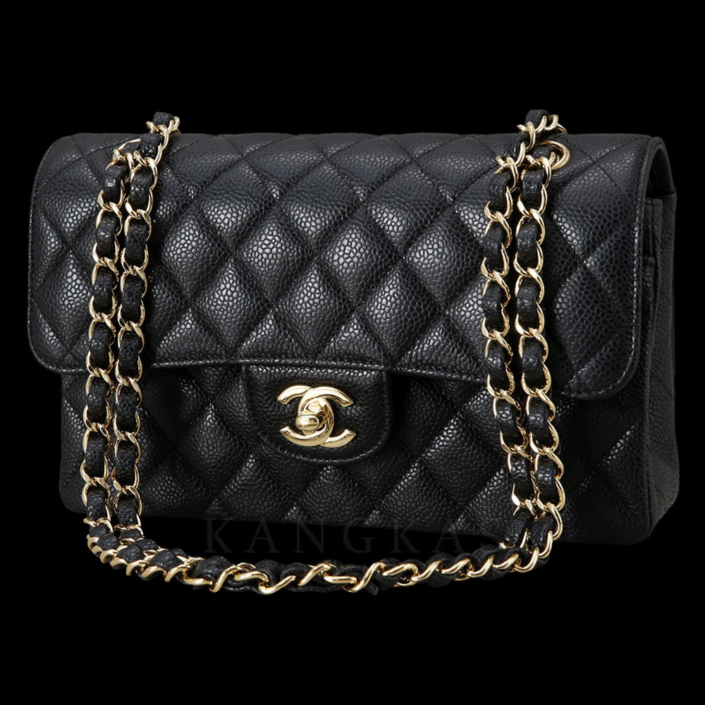 CHANEL(USED)샤넬 캐비어 클래식 스몰 플랩백 금장