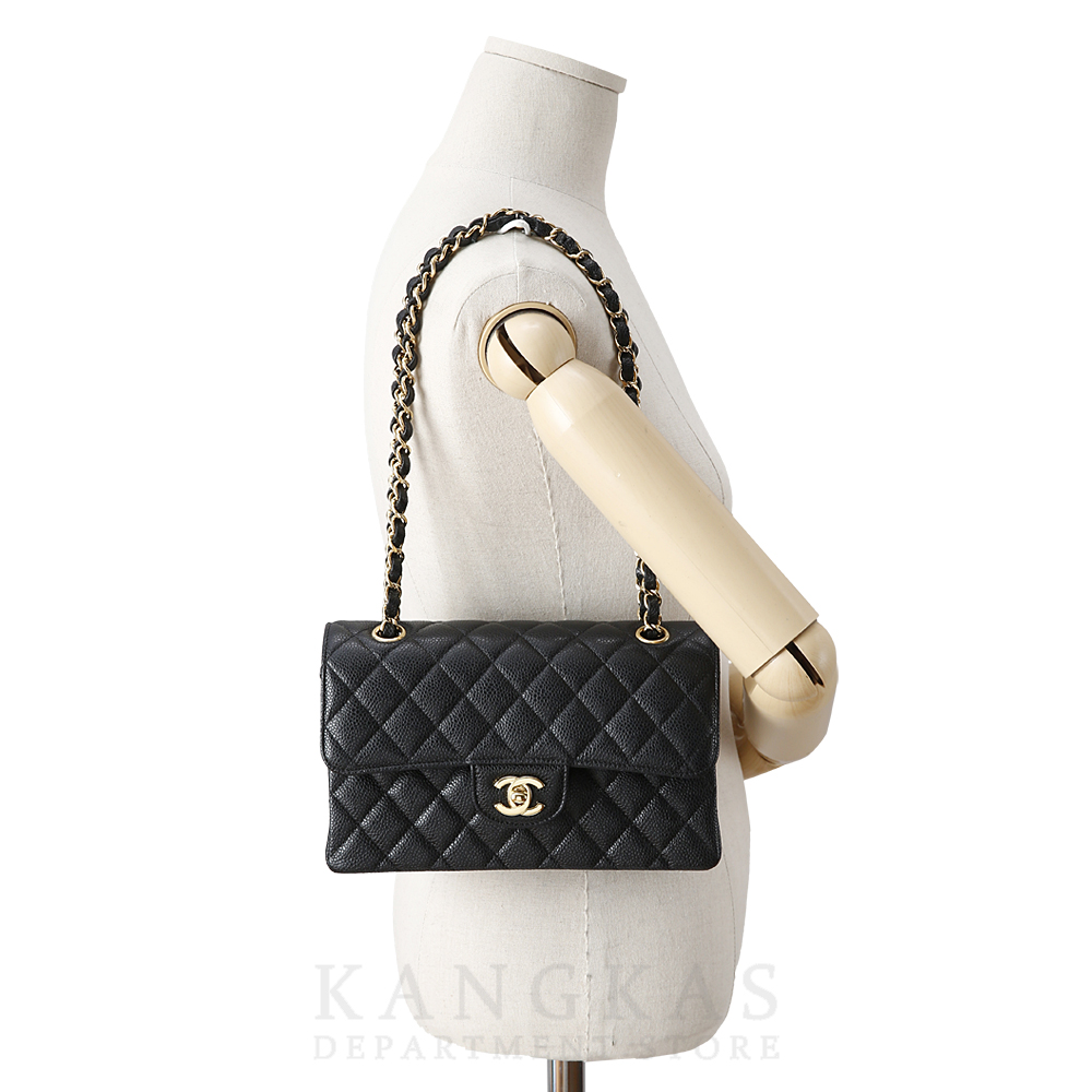 CHANEL(USED)샤넬 캐비어 클래식 스몰 플랩백 금장