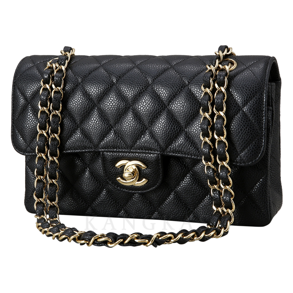 CHANEL(USED)샤넬 캐비어 클래식 스몰 플랩백 금장