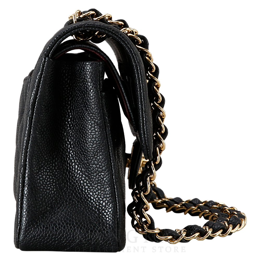 CHANEL(USED)샤넬 캐비어 클래식 스몰 플랩백 금장