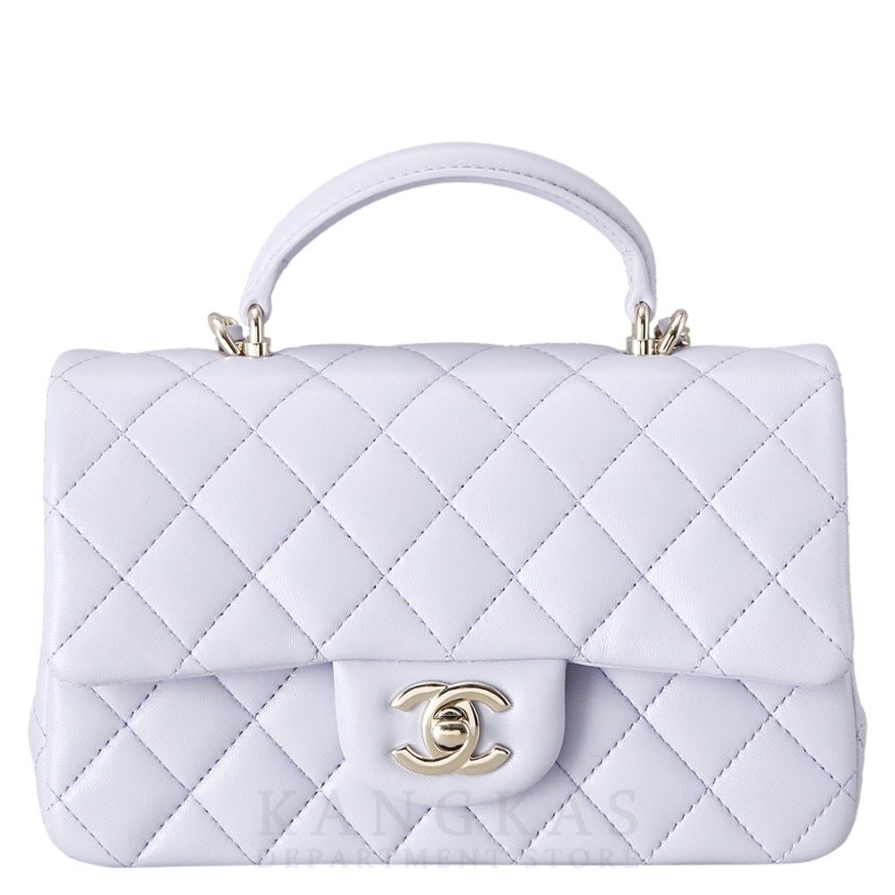 CHANEL(USED)샤넬 램스킨 클래식 뉴미니 탑핸들