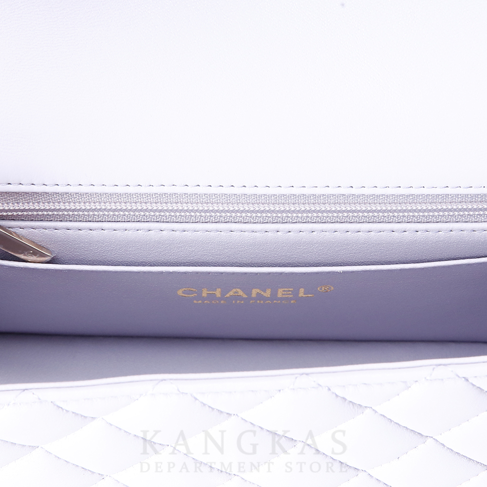 CHANEL(USED)샤넬 램스킨 클래식 뉴미니 탑핸들