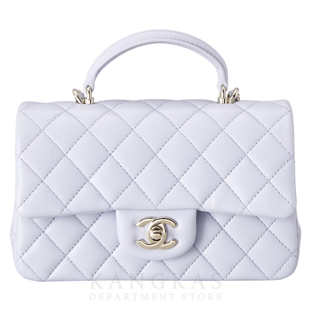 CHANEL(USED)샤넬 램스킨 클래식 뉴미니 탑핸들