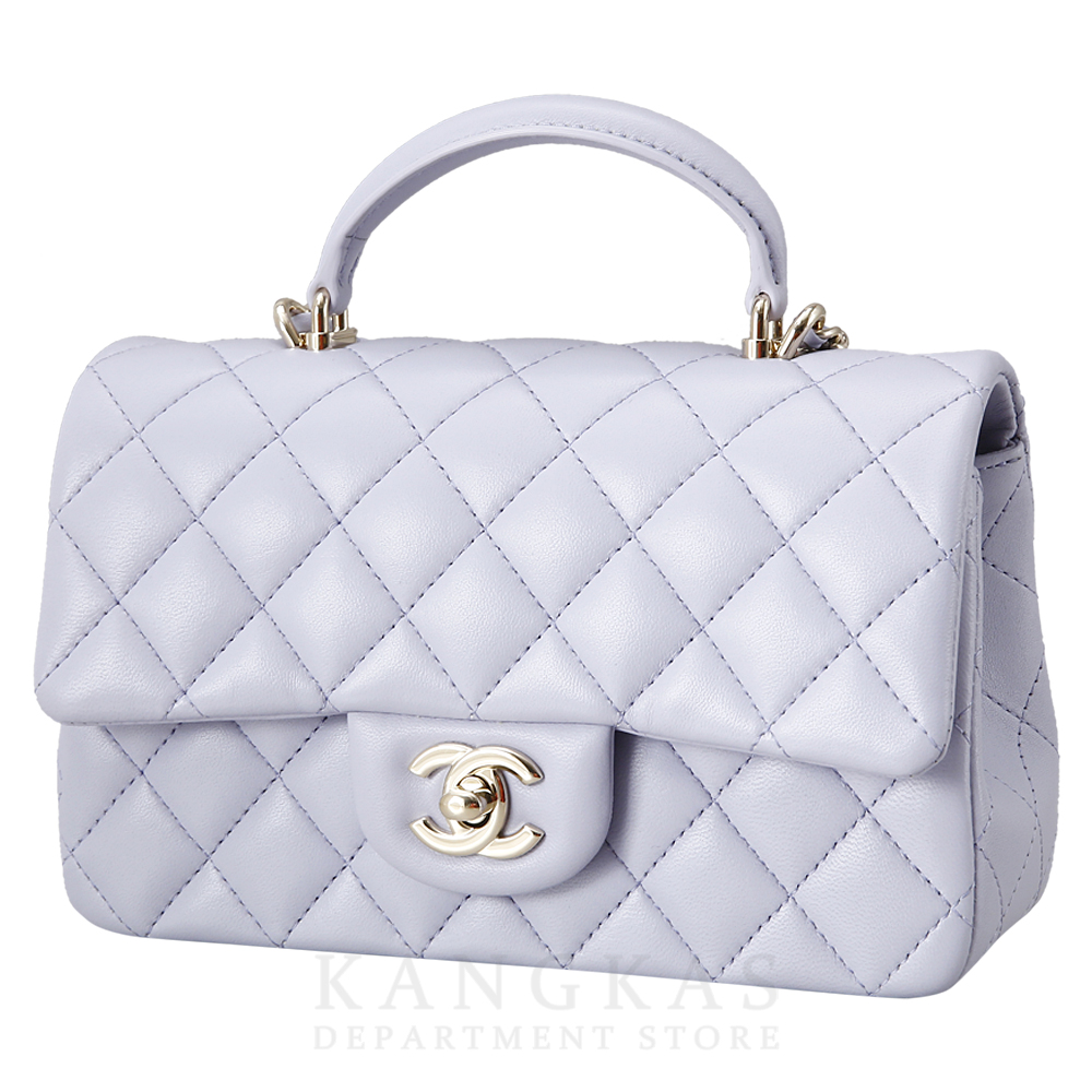 CHANEL(USED)샤넬 램스킨 클래식 뉴미니 탑핸들