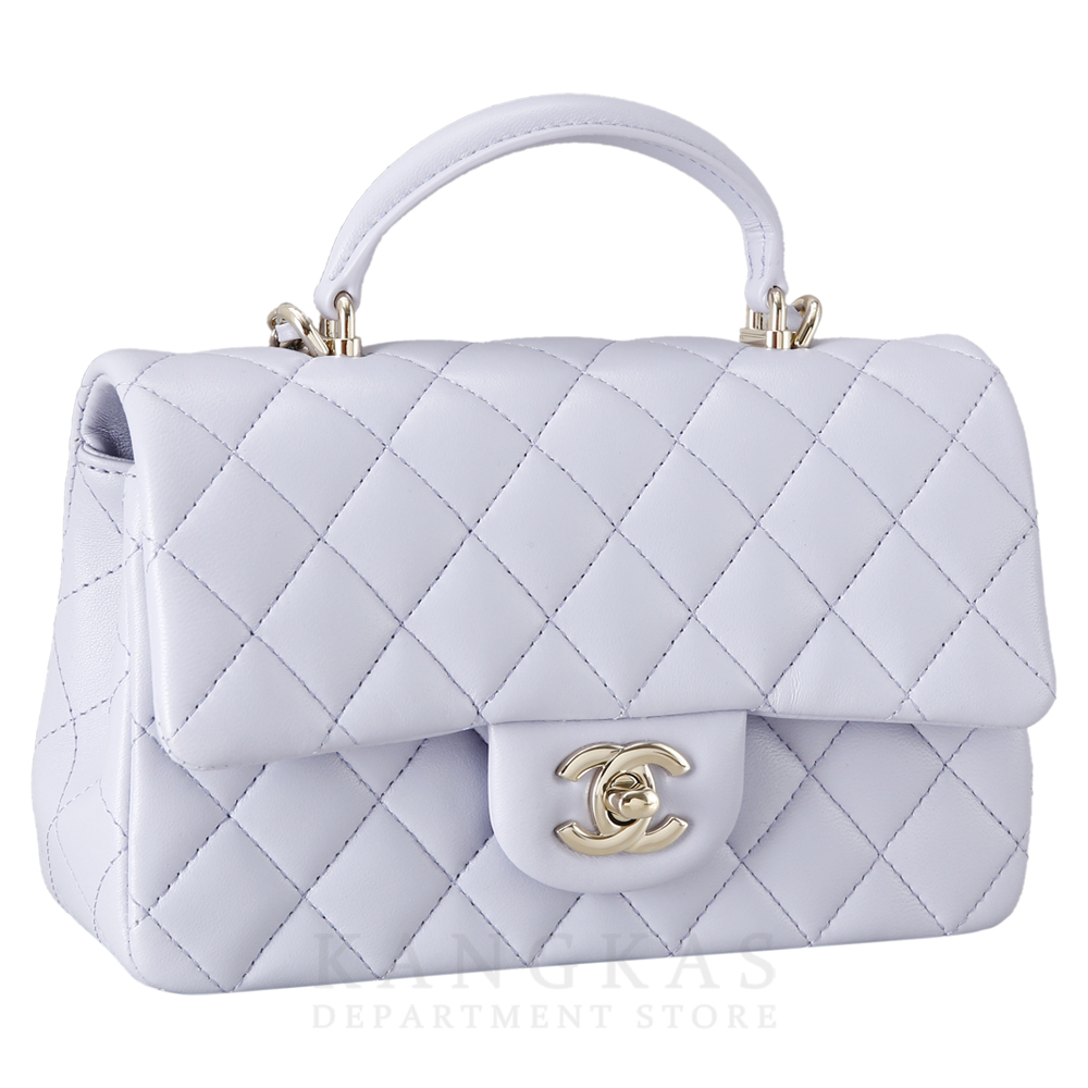 CHANEL(USED)샤넬 램스킨 클래식 뉴미니 탑핸들