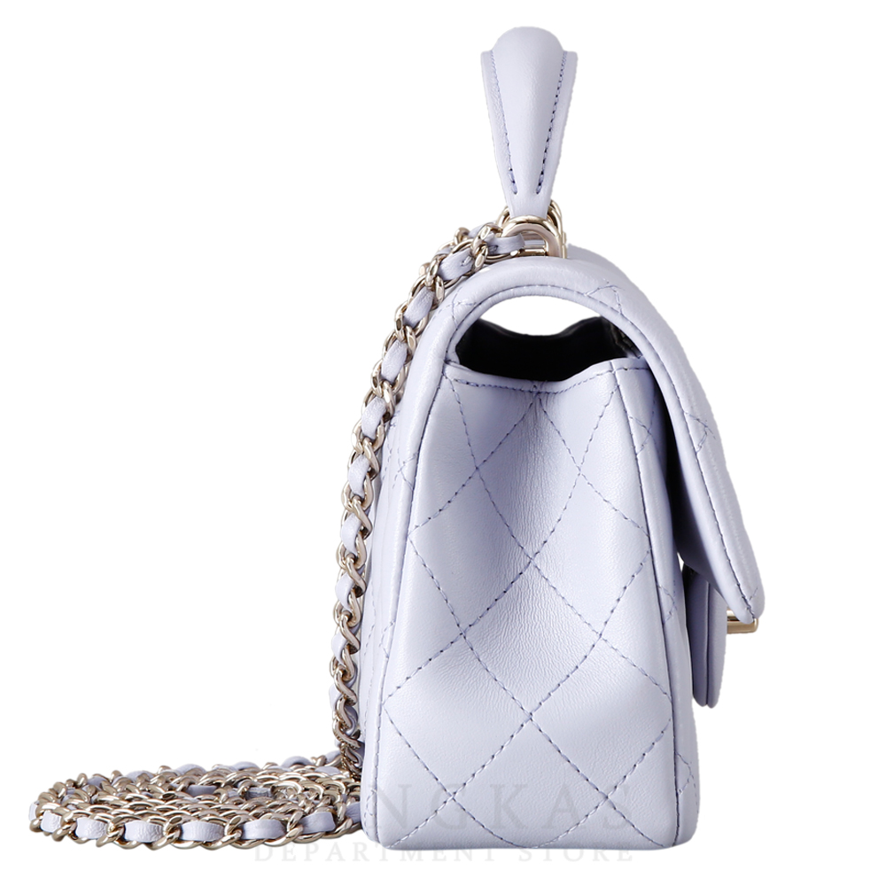 CHANEL(USED)샤넬 램스킨 클래식 뉴미니 탑핸들