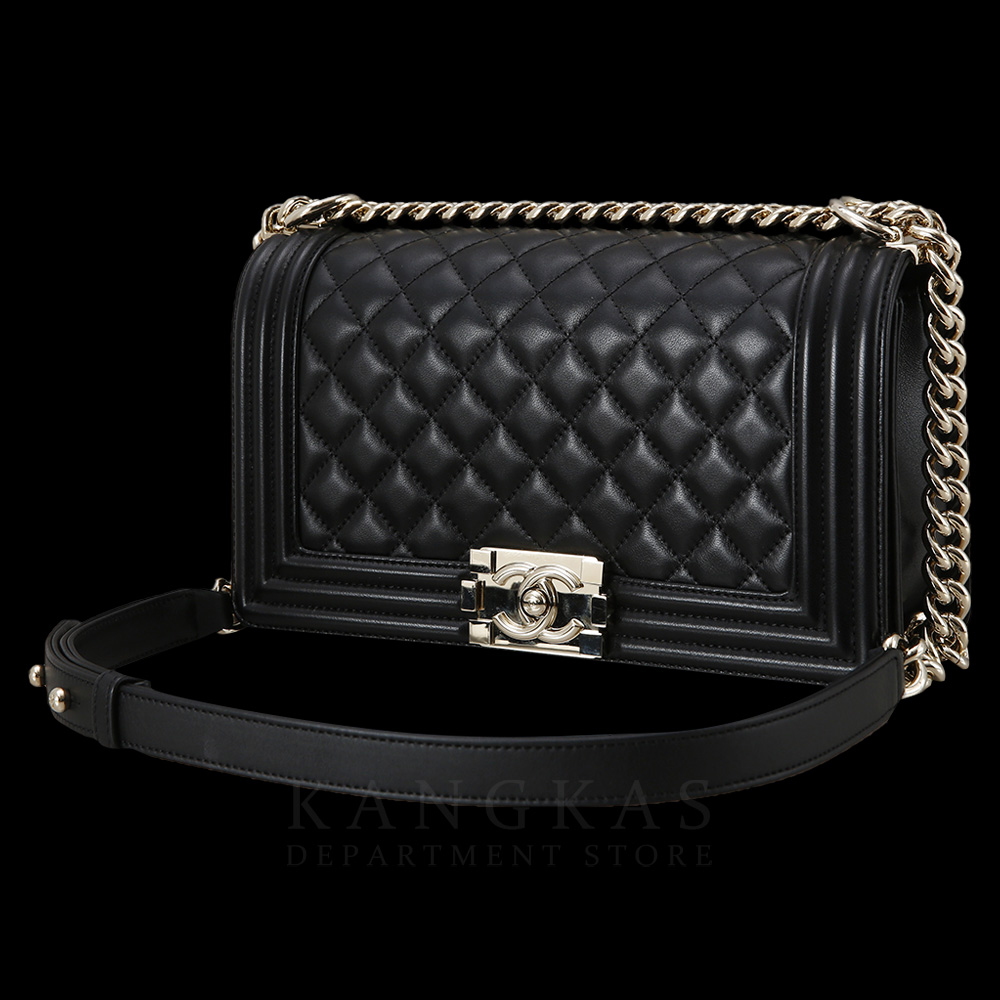 CHANEL(USED)샤넬 램스킨 보이샤넬 미듐