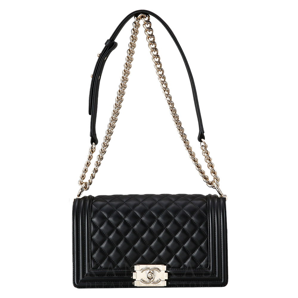 CHANEL(USED)샤넬 램스킨 보이샤넬 미듐