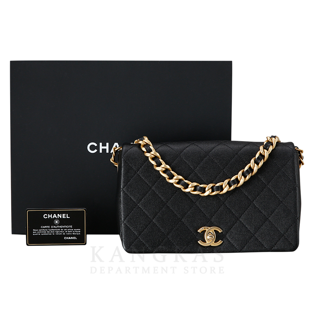 CHANEL(USED)샤넬 시즌 더블 체인 플랩백