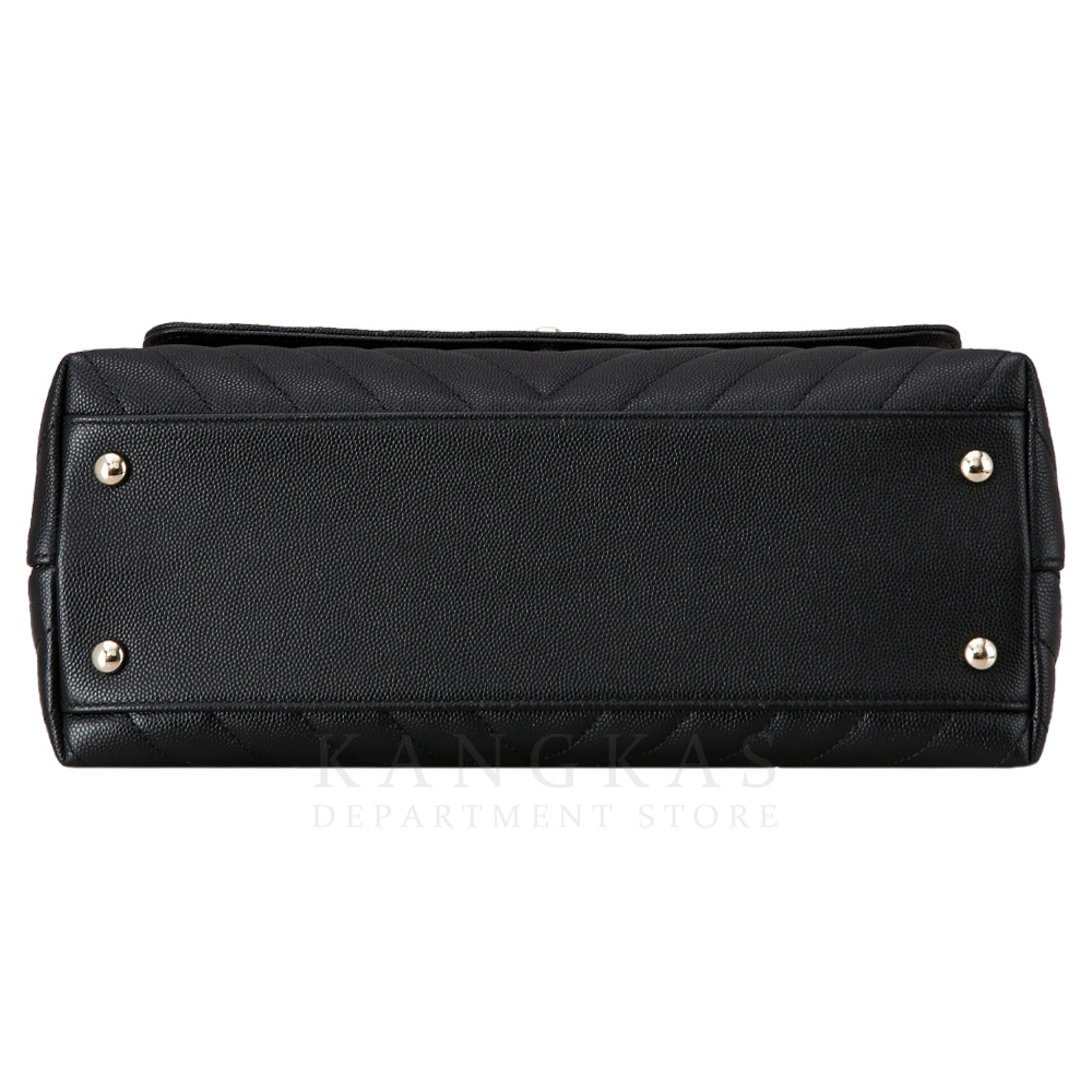 CHANEL(USED)샤넬 캐비어 쉐브론 코코핸들 리자드 미듐