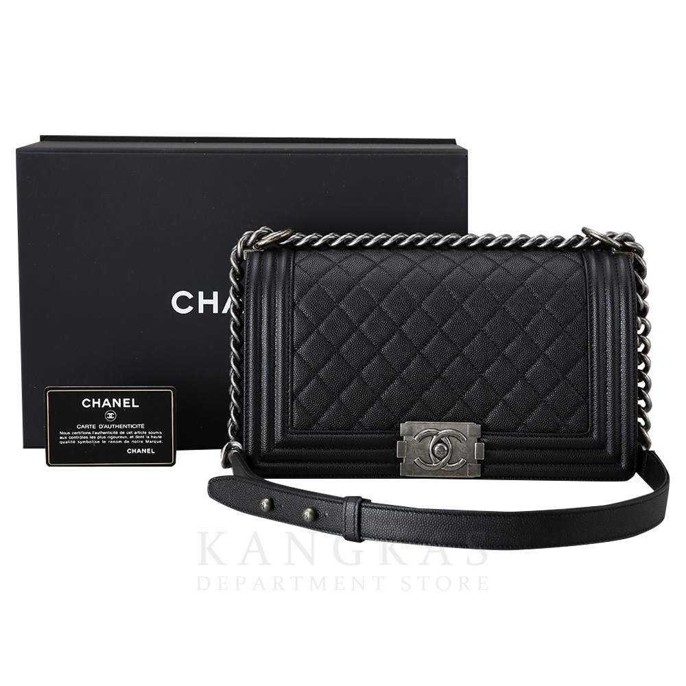 CHANEL(USED)샤넬 A67086 보이샤넬 캐비어 미듐