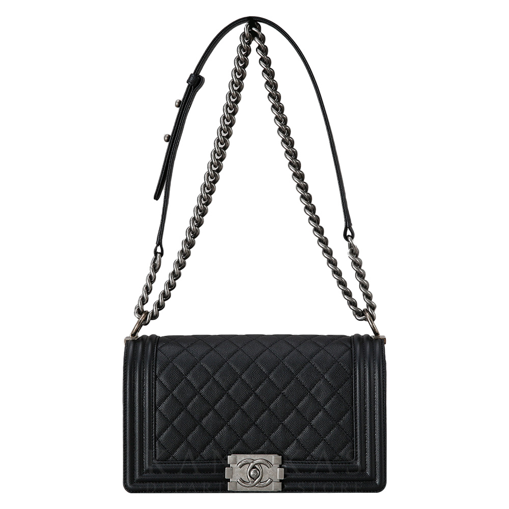 CHANEL(USED)샤넬 A67086 보이샤넬 캐비어 미듐