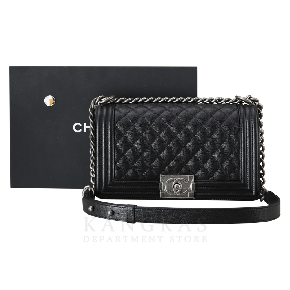 CHANEL(USED)샤넬 캐비어 보이샤넬 미듐