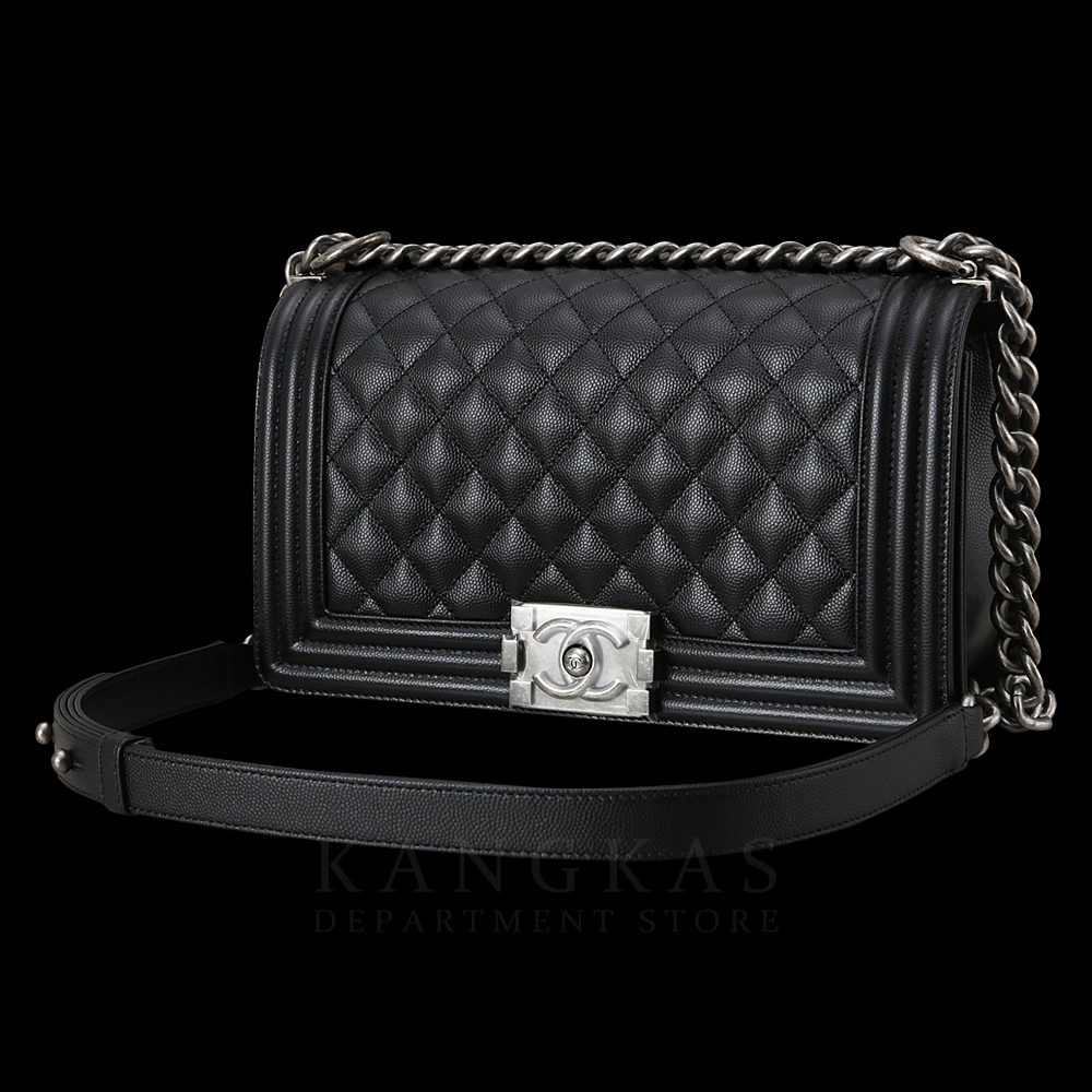 CHANEL(USED)샤넬 캐비어 보이샤넬 미듐
