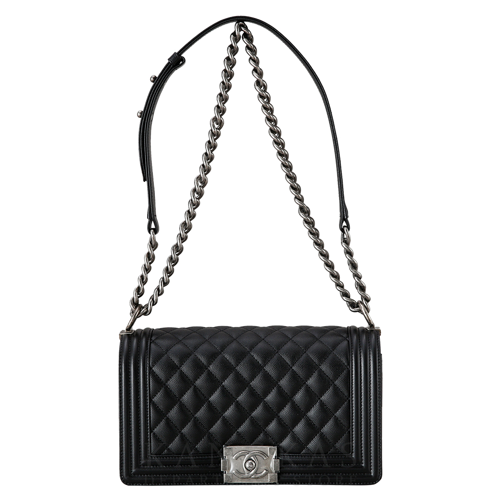 CHANEL(USED)샤넬 캐비어 보이샤넬 미듐