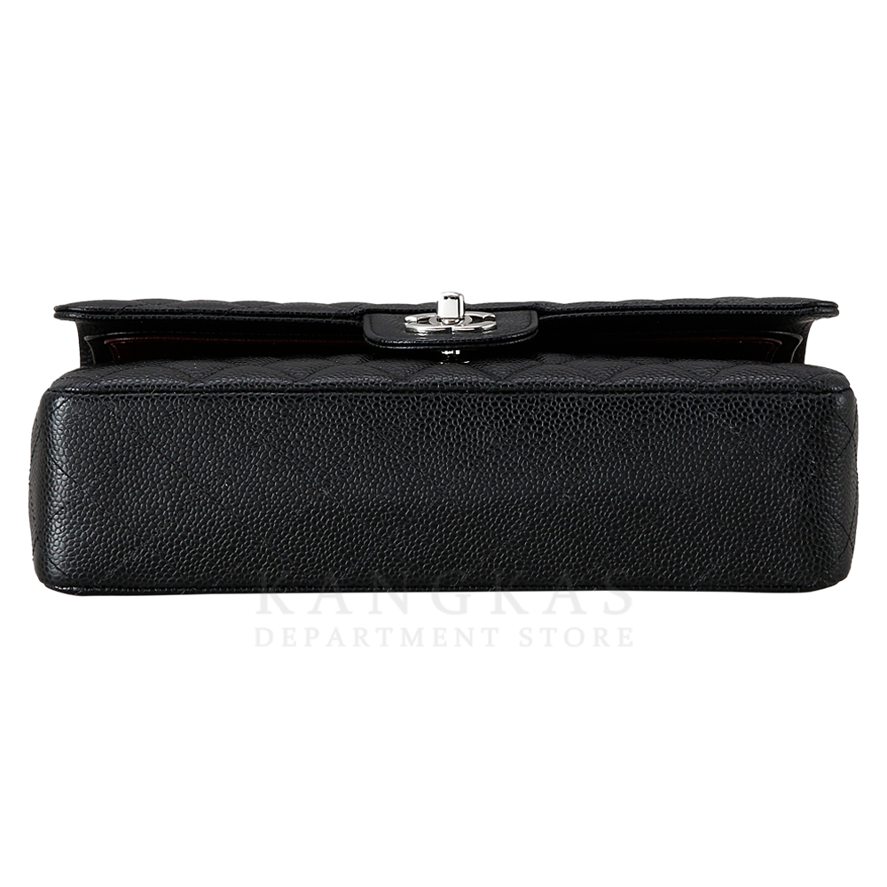 CHANEL(USED)샤넬 클래식 캐비어 미듐 블랙 은장
