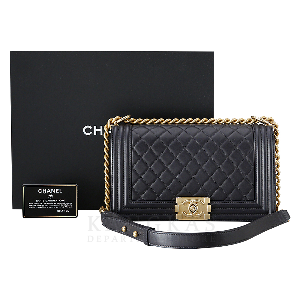 CHANEL(USED)샤넬 램스킨 보이샤넬 미듐