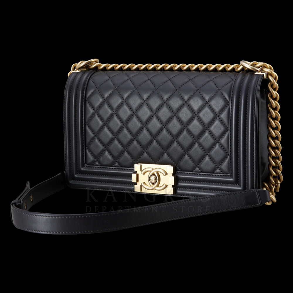 CHANEL(USED)샤넬 램스킨 보이샤넬 미듐