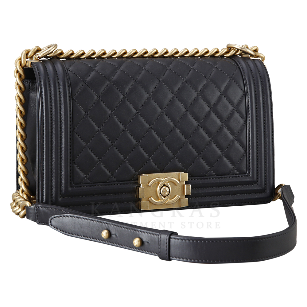 CHANEL(USED)샤넬 램스킨 보이샤넬 미듐
