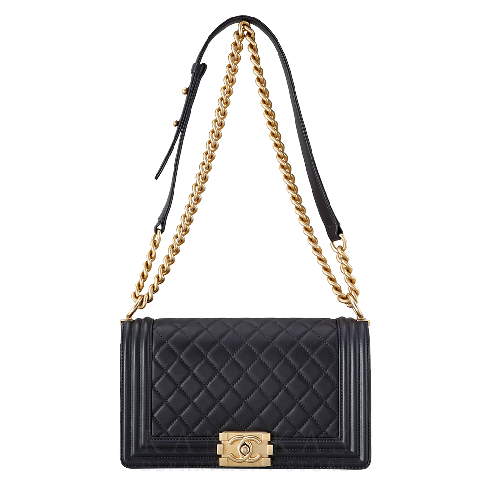 CHANEL(USED)샤넬 램스킨 보이샤넬 미듐