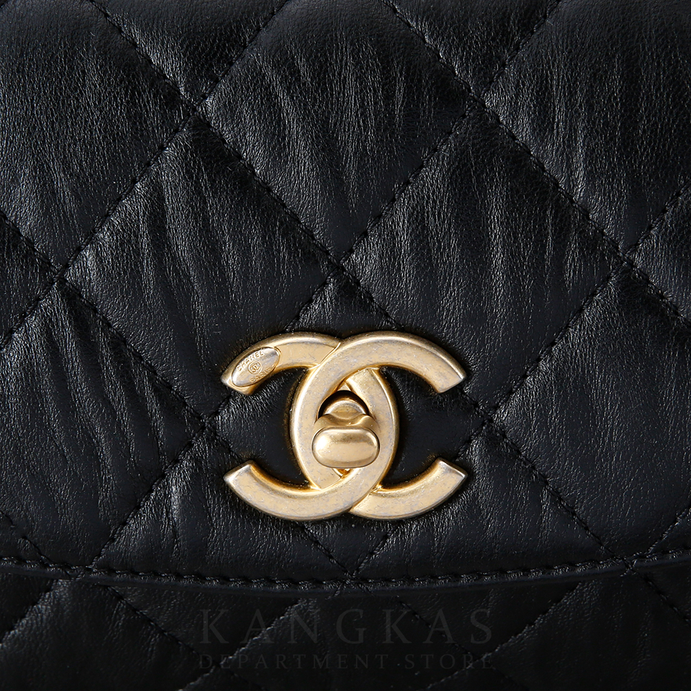 CHANEL(USED)샤넬 AS2477 시즌 CC로고 탑핸들 미니 플랩 체인백