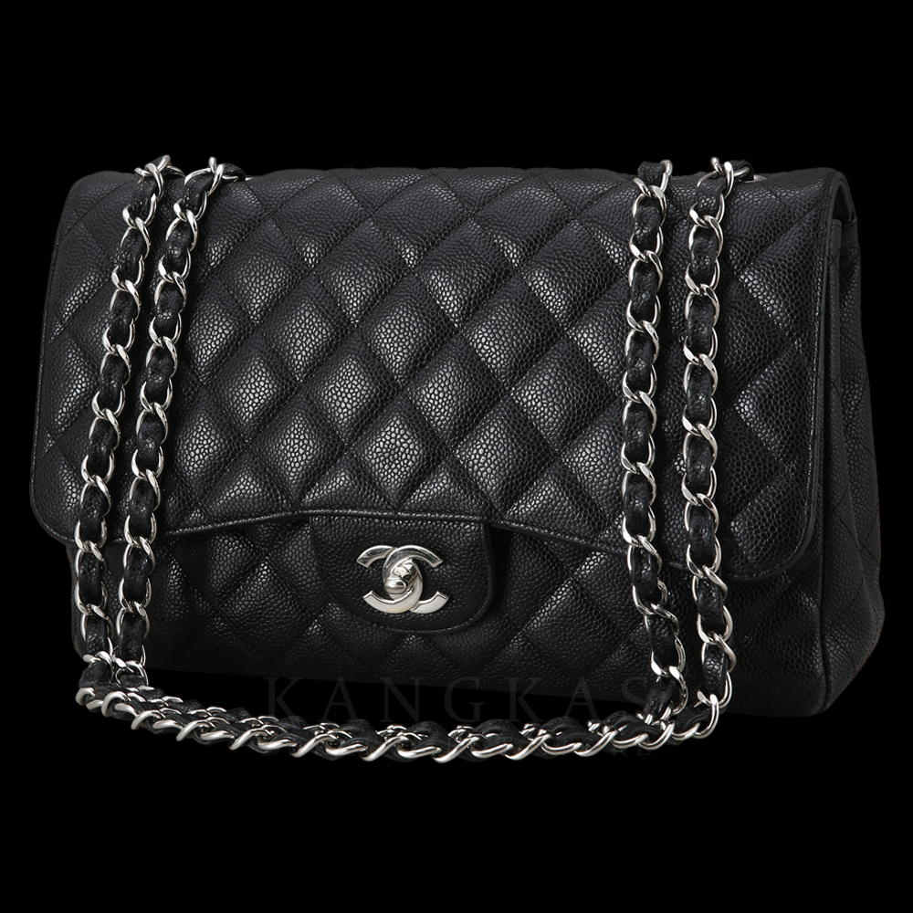 CHANEL(USED)샤넬 캐비어 클래식 점보 은장