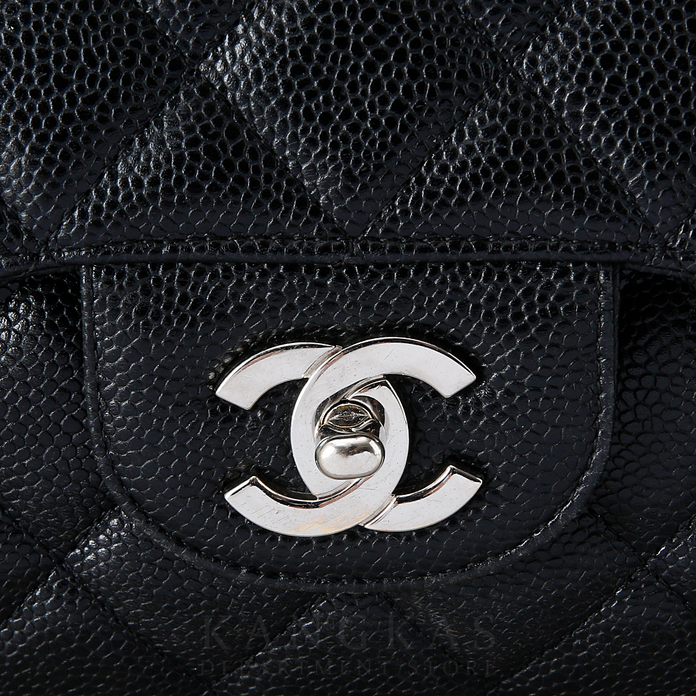 CHANEL(USED)샤넬 캐비어 클래식 점보 은장
