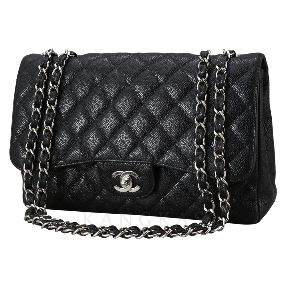 CHANEL(USED)샤넬 캐비어 클래식 점보 은장