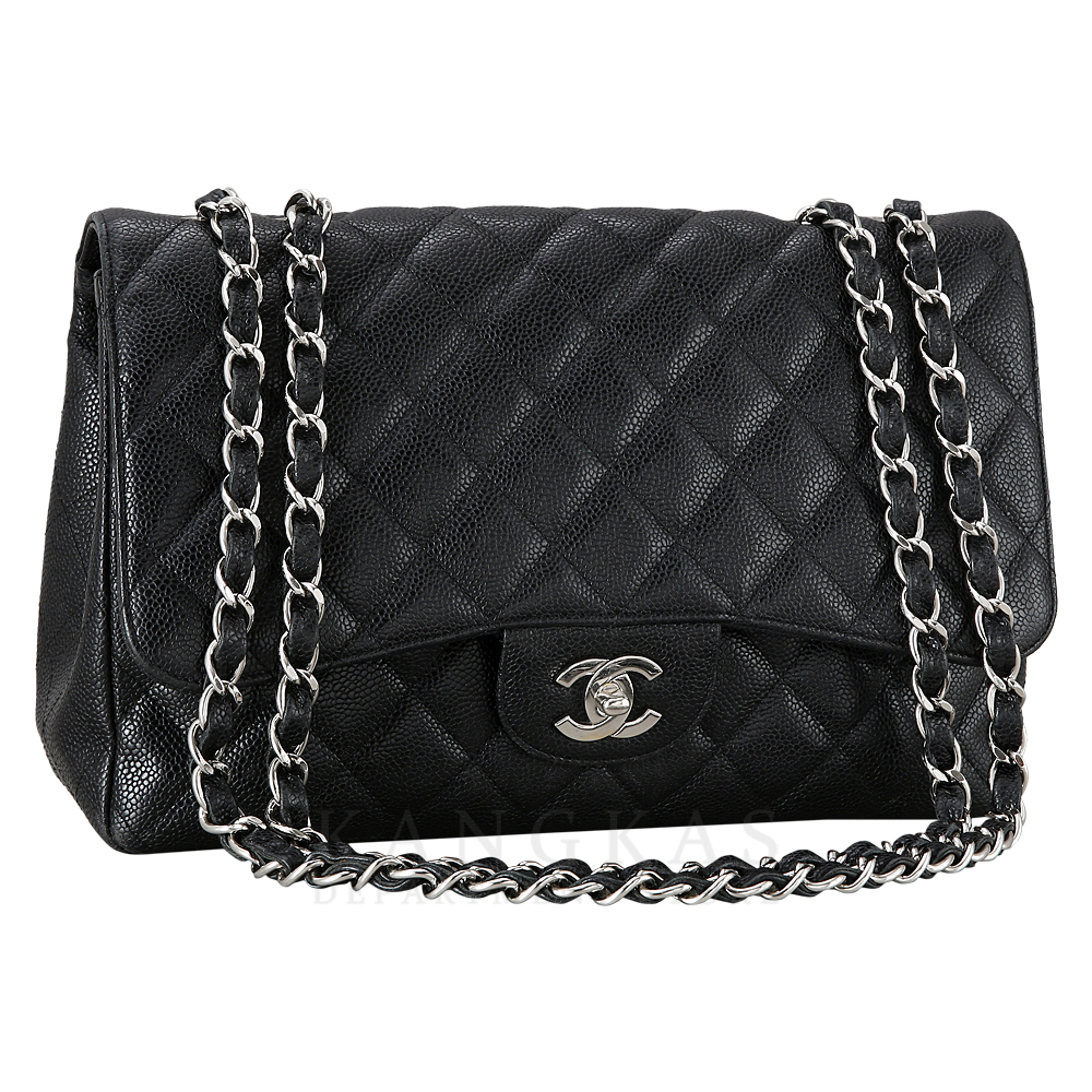 CHANEL(USED)샤넬 캐비어 클래식 점보 은장