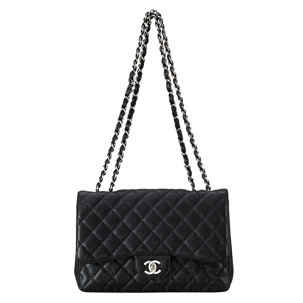 CHANEL(USED)샤넬 캐비어 클래식 점보 은장