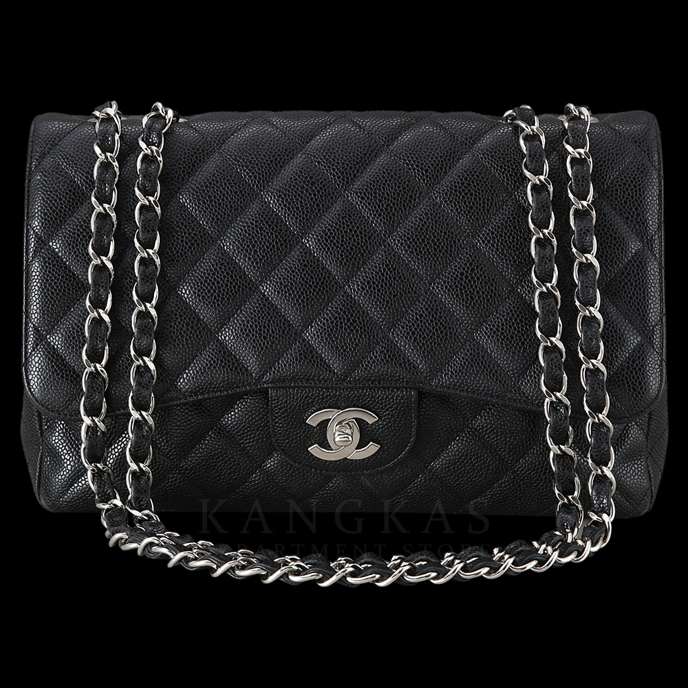 CHANEL(USED)샤넬 캐비어 클래식 점보 은장