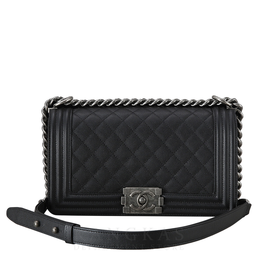 CHANEL(USED)샤넬 A67086 보이샤넬 캐비어 미듐